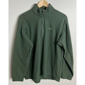 Patagonia Capilene Green Fleece Quarter Zip Pullover Size Large Long Sleeve Mens